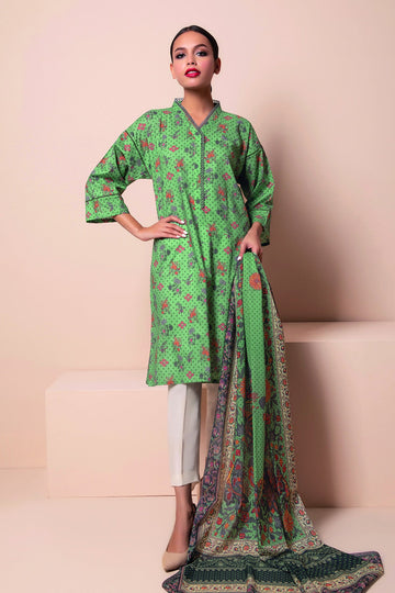 L22112 Green Khaadi Online Spring Summer 2022